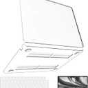 B BELK Compatible with MacBook Air 13 inch Case 2025 2024-2022 M4/M3/M2 Model A3240 A3113 A2681, Clear Laptop Hard Shell for MacBook Air 13.6" + Type-C Adapter + Keyboard Cover + Screen Protector