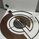 Modern Walnut Marble Dial Wall Clock, Large Wood Metal Frame Silent Non Ticking Wall Clocks for Living Room, Bedroom Decoration, Contemporary Home Wall Decor Gift Idea, 26.4 in