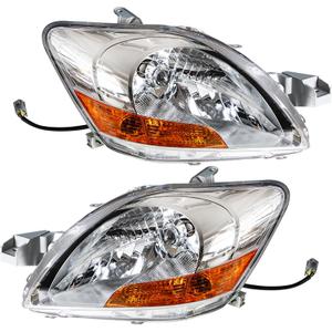 waltyotur Headlights Driver and Passenger Side Assembly Replacement for Yaris Sedan 2007 2008 2009 2010 2011 Replacement for 8117052740 8113052750