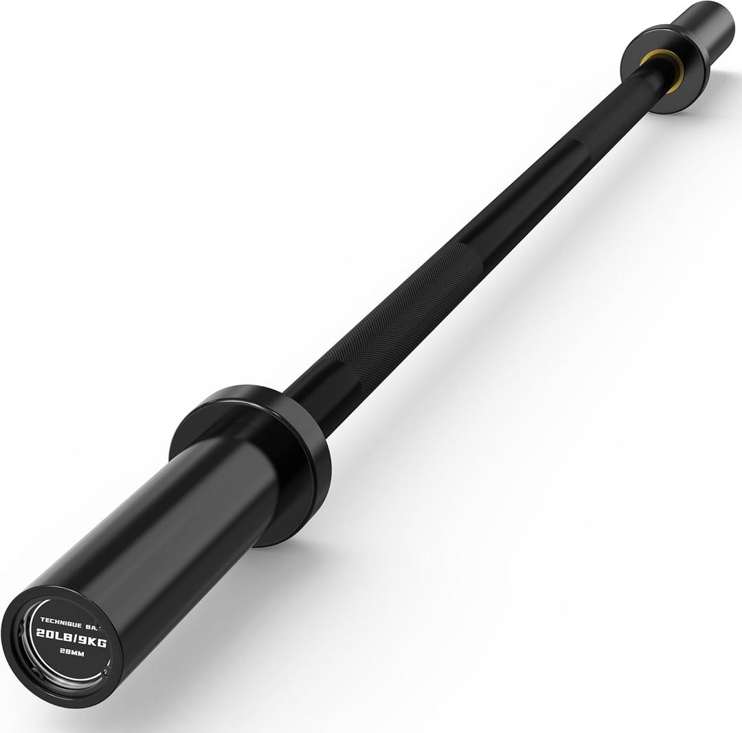 HANDBODE 7 ft Olympic Barbell, 2-Inch 45 lb Weight Bar with Knurled Grip - 1000lb Capacity, (Also in 4,5,6 ft) Hard Chrome Finish for Powerlifting, Deadlift, Squat, Bench Press, Squat & Home Gym