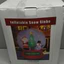 Fulong 6ft Giant Inflatable Christmas Snow Globe with LED Lights & Swirling Snow, Festive Outdoor Decoration for Yard, Lawn, Garden  Durable, Easy Setup