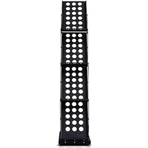 Foldable Pop-up Folding Display 4 Pockets Magazine Literature Brochure Catalog Holder Rack Stand for Office and Tradeshow Display (Black, 4,Pocket), Pack of 2