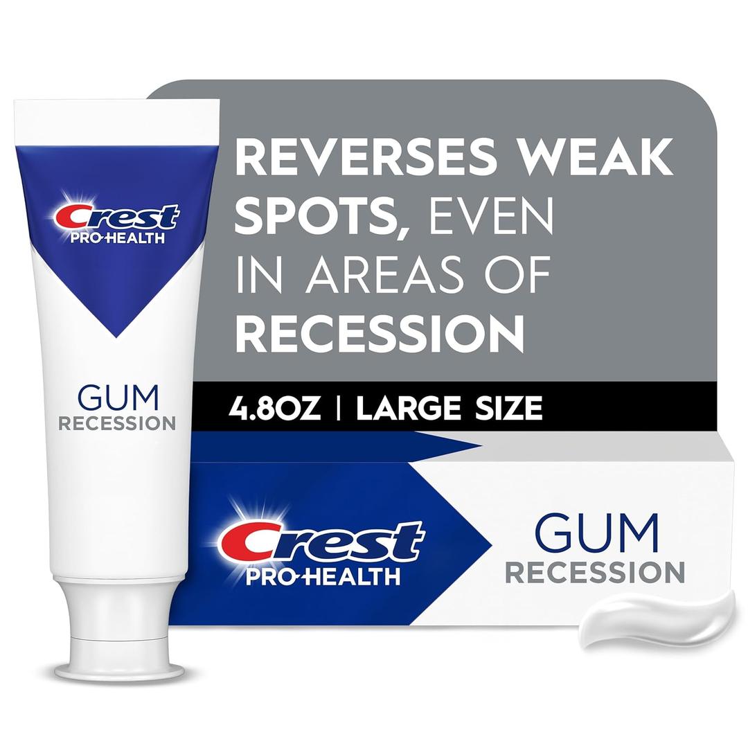 Crest ProHealth Gum Recession Toothpaste 4.6 oz  Anticavity, Antibacterial Flouride Toothpaste, Clinically Proven, Gum Protection Even in Areas of Recession