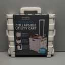 Simplify Large Tote & Go Collapsible Utility Cart | Dimensions: 16.5"x 14.6"x 15.8" | Portable | Collapses |77 Pound Capacity | Durable | White.