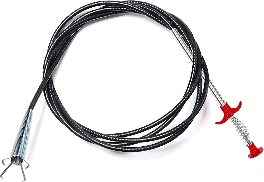 Drain Snake, Drain Clog Remover  Gutter Cleaning Tools Drain Cleaner for Toilet Sewer Shower Kitchen Bathroom Tub Clogged Drains Opener Cleaning Tool, Flexible Grabber Claw Pick Up Reacher (79 inch)