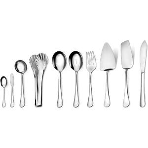 Serving Utensil Set,10 piece Serving Utensil with Serving SpoonsServing ForksServing Tongs Soup Ladle and Pie Server Buffet Catering Serving Utensils,Dishwasher Safe (5.5-11.2Inch-Serving Set-10pcs)