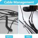 Abnii 100PCS Cable Clips, Adhesive Wire Clips Organizer Cord Clips Management, Cable Staples Outdoor Strong for Wall, Desk, Christmas Lights, String Lights, TV PC Ethernet Cable, Clear Small