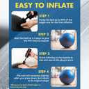 ProBody Pilates Exercise Ball - Multiple Sizes Gym Grade Balance Ball for Fitness, Yoga, Workout, Pregnancy & Physical Therapy (65 cm, Blue)