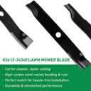 K5613-34340 Mower Blade Compatible with Ku bota 54-Inch Deck, Fits RCK54P-400Z RCK54P-781Z, High Lift Blade Replaces K5613-34340, 3 Pack