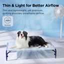 Bedsure Cooling Mat for Large Dogs - Q-Max>0.4 Thin Breathable Cooling Crate Pad Indoor for Pet with Chill Cool Fiber as Cooling TopperPortable Washable Kennel Mat in Outdoor Summer, 35x23, Blue