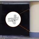 2 Pack Wall Mount Gate Hinge, Wood Fence Link Gate Hinges with 5/8 Hinge Pin Diameter Heavy Duty Outdoor Post Chain Hinge Galvanized Steel-Horizontal Mount (Medium, Silver)