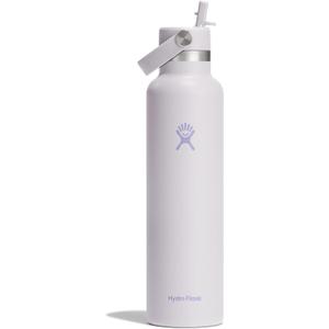 Hydro Flask Water Bottle - Insulated Stainless Steel - Straw Lid, Non Spill, Leakproof in 24 Oz Cloud Pink