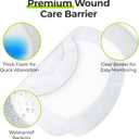 AUVON Sacral Silicone Foam Dressing with Clear Border for Easy Wound Monitoring, Waterproof & Breathable Foam Wound Dressing 7.2"x7.2", Absorbent Bed Sore Bandages, Box of 10 Sacral Pads