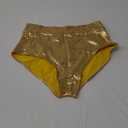 Kepblom Womens Metallic Booty Shorts High Waisted Shiny Rave Bottoms for Dance Festival Costumes XS