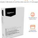 Amazon Basics Multipurpose Copy Printer Paper, 20 lb, 8.5 x 11 Inches, 3 Reams (1,500 Sheets), 92 Bright White for Home Use