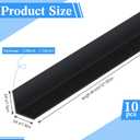 Sasylvia 10 Pcs Wall Corner Protector Guards, Vinyl 3/4 x 48 Inches Corner Trim Molding, Avoid Scratching Scuffs, Ease Install and Cleaning for Door Countertop Furniture Cabinet Protection, Black
