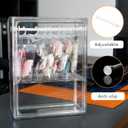 10 Pack Clear Doll Clothes Storage Bags with Hanging Rod & Hooks, Compatible with Labubu Clothes and 4-8 inch Doll Clothes - PVC Transparent Organizer Set for Dolls, Space-Saving Wardrobe System