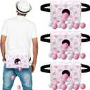 4 Sets Baby Shower Shaking Swing Balls Game Set Included 4 Shake Box and 4 Belts with 80 Balls Funny Activities Baby Shower Party Twerk Games for Family Outdoors Indoors(Pink,Elephant)