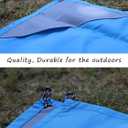 Orga'Neat Pocket Picnic Blanket, Beach Mat Waterproof Sandproof, Compact Lightweight Small Tarp for Camping, Hiking, Backpacking, Festival, Travel, Foldable in Bags (Blue/Grey, 55"x60")