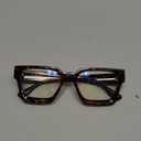 livho Oversized Eyewear Frame for Woman and Men - Rectangle Fashion Glasses for Computer, Chic Preppy Frame (*Coco Tortoise)