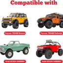 Hobbypark Brass 1.0 Beadlock Wheels and Tires for TRX4M Upgrades Axial SCX24 1/24 RC Crawler Replacement Parts, Set of 4 (Type A)