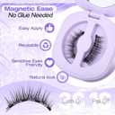 Magnetic Eyelashes with Applicator Natural Look Magnetic Lashes with Applicator Wispy False Lashes with Magnets No Need Glue Reusable Lashes by Lanflower