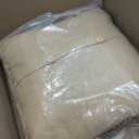 VHC Brands Burlap Solid Color Cotton Farmhouse Bedding Square 18x18 Filled Pillow, Natural Tan