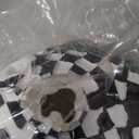 GIGICICI 15.7x8.7-Inch Mosaic Deer Head Wall Decor, Artistic Faux Resin Animal Head Wall Sculptures Decor Hanging Decoration for Living Room Bedroom Kitchen Gift, Black-White