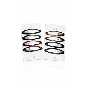 Waydress 8 Pcs Hair Clip Barrettes for Women Oval Snap Tortoise Metal Snap Clips Thin Hair Grips Ellipse Clips Non Slip Barrettes Accessories, 2.8 In(Fresh Style)