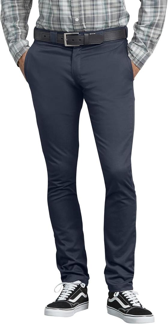Dickies Mens Skinny Fit Work Pants (38W x 32L, Dark Navy)
