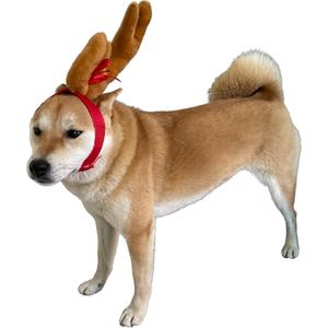 ComfyCamper Reindeer Antler Dog Halloween Costume - Headband Cosplay Christmas Small Medium Large X-Large Puppy Cat, S (Brown)