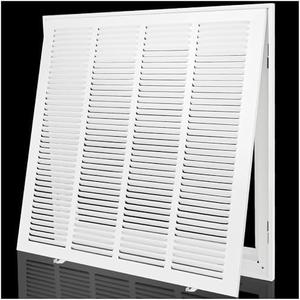Return Air Filter Grille Fit 20x20 Duct Opening, Steel Air Return Vent Cover Grill, HVAC Vent Covers for Wall and Ceiling, Holds 1" Thick AC Filter