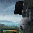 4G LTE Cellular Solar Security Camera Wireless Outdoor, 2K No WiFi Solar Powered Camera Built-in SIM Card, 2-Way Talk Cameras for Home Security with Night Vision, PIR Motion Detection, Spotlights