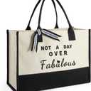 Personalized Canvas Tote Bags for Women w Inner Pocket, Bag for Women Friends Wedding Bridesmaid Birthday Christmas Gifts