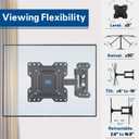 Mounting Dream Full Motion TV Wall Mount, Swivel and Tilt TV Mount with Single Arm Designed for 17-39 inch TV up to 60 lbs, Max VESA 200x200mm, MD2413-S-X1