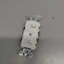 Leviton 15 Amp, 120/277 Volt, Duplex Style Single-Pole/Single-Pole Combination Switch, 5224-2W, White