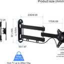 Suptek TV Wall Mount Swivel Tilt Rotation Full Motion Adjustable Articulating for Most 15-32 inch LED, LCD Monitor Wall Mount VESA 75,100 (MA2720)