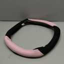 WJMZ Soft D Shape Steering Wheel Cover, Warm Steering Wheel Cover Fashion Universal 15 inch, Pink