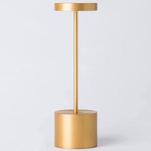 SAKRINGT 1 Pack Cordless Table Lamp Rechargeable, 5000mAh Battery Operated Portable Table Light,Dimming LED Table Lamp for Restaurant/Patio/Outdoor(Gold)