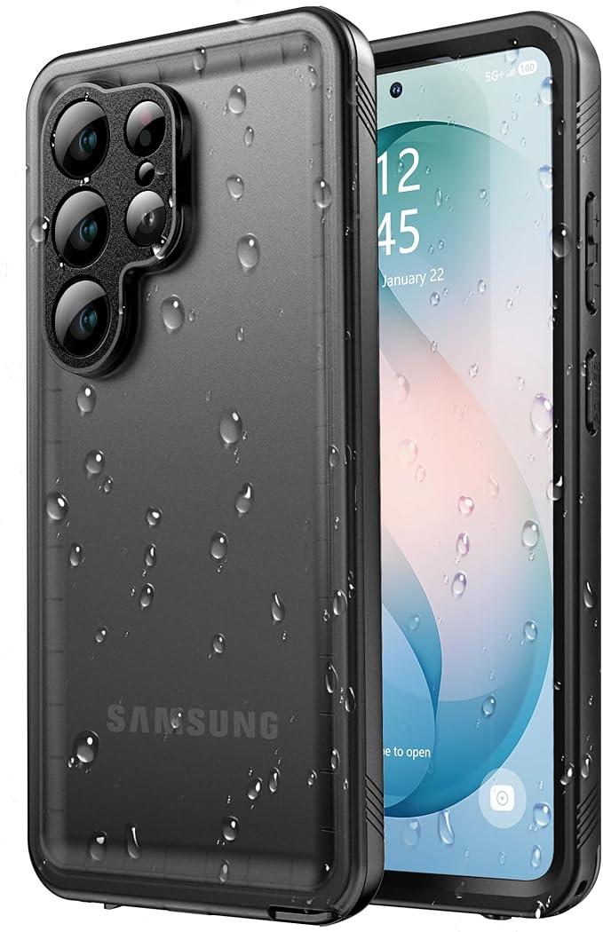 SPORTLINK for Samsung Galaxy S26 Ultra Case, IP68 Waterproof Dustproof Military 360 Full Body Heavy Duty Shockproof Protective with Camera Screen Protector S 26 Phone Front Back Cover 6.9" Black