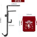Christmas Stocking Stand, Suitable for Mantel - Adjustable Fireplace Wreath Hook - Metal Christmas Stocking Wreath Hook, Suitable for Christmas Home Party Decoration