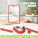 Cutting Board, Glass Cutting Boards for Kitchen, Chopping Board Set with Non-Slip Edges & Hanging Hole, Dishwasher- Safe Clear Cutting Board for Countertop, Meal Prep & Serving