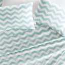 Linen Market Double-Brushed Patterned Microfiber King Sheet Set 4 Piece  Oeko-TEX Certified Ultra Soft & Wrinkle-Free - 16" Deep Pocket Sheets - Easy Care King Size - Arrow Turquoise