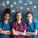 Fancy Land 12Pcs Nurse Magnets for Refrigerator Funny Nursing Magnet Stickers for Locker Nurse Week Gifts for Medical Students Assistants Appreciation Supplies Exchange Gag Favors