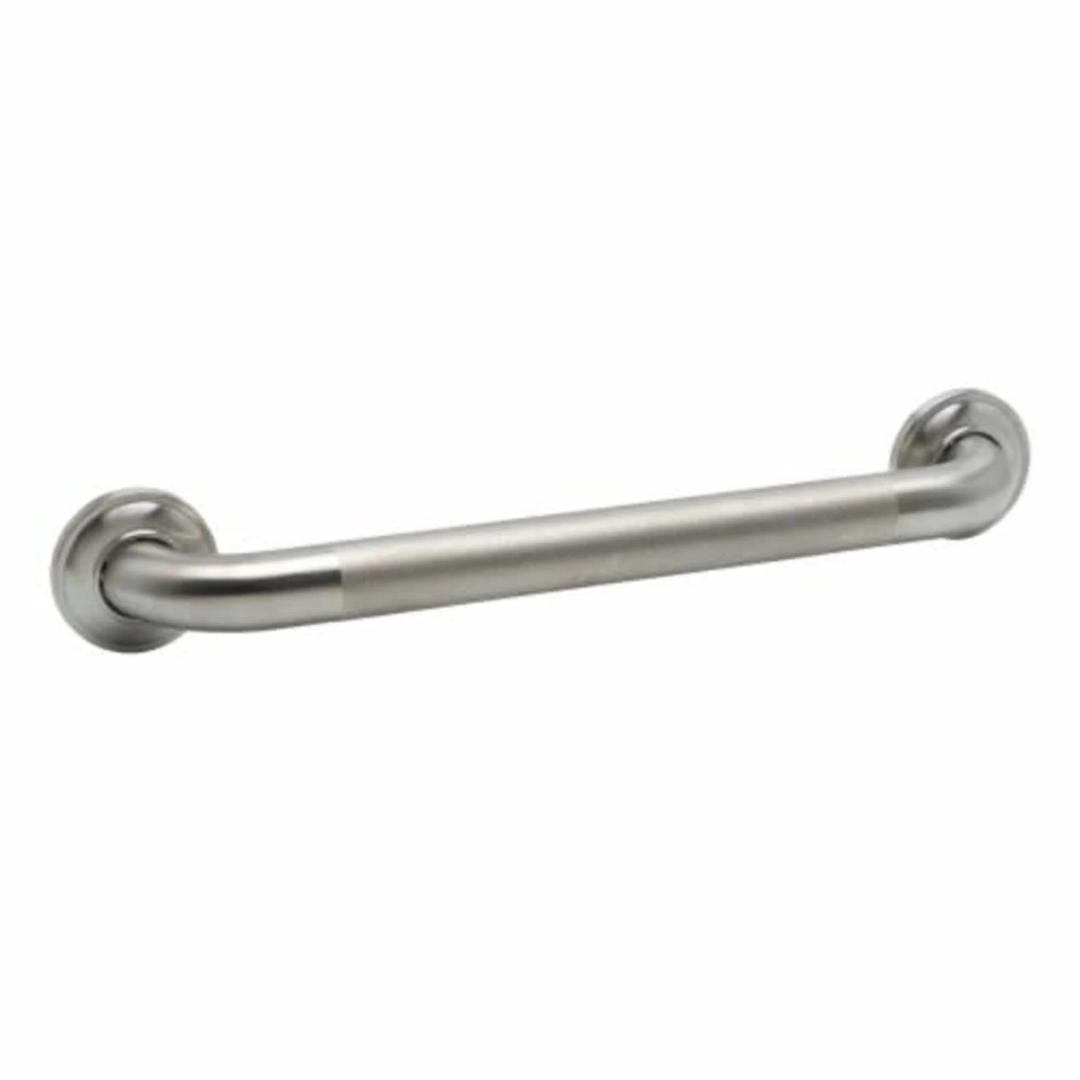 Zenna Home Stainless Steel Bathroom Grab Bar 18", Brushed Nickel