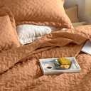 Bedsure Quilts King Size - Lightweight Bedspreads King Size with Basket Weave Pattern, Soft Quilt Bedding Set, Hazel Brown Comforter Set Coverlet for All Seasons with 2 Pillow Shams (106" x 96") | Skin-Friendly Soft, All-Season Comfort, Breathable, Lightweight, Machine Washable (Only 2 Pillow Cases)