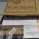 SpaceAid Pull Out Spice Rack Organizer with 20 Jars, Heavy Duty Slide Out Seasoning Organizer for Kitchen Cabinets, with 801 Labels and Chalk Marker, Left Facing