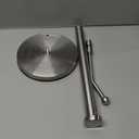 SMARTAKE Paper Towel Holder, Paper Towel Dispenser Standing Weighted Base Non Slip, Spring Arm for Easy Tear, Stainless Steel Paper Towel Holder for Home Kitchen Countertop Tabletop, Silver