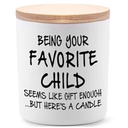 Canldes Gifts for Mom from Daughter or Son Unique Mothers Day Christmas Birthday Gifts for Mom Novelty Being Your Favorite Child Lavender Scented Soy Candle