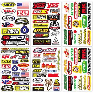 Motocross Dirt Bike Bikes Race Motorcycle motos rc Bicycle Trucks Parts Accessories Sponsor Logo ATV Skateboard Helmet Tool Box Racing Pack 6 Sheets Grafitti Vinyl Decals Stickers Kit D6721